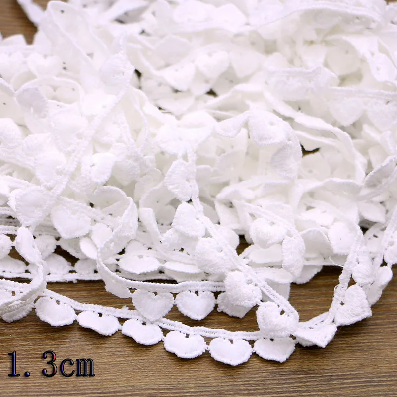 1 3 см маленькое сердце белая вышивка бриллиантовая кружевная отделка или