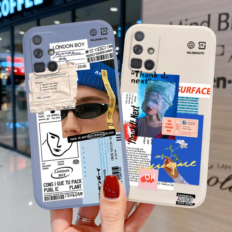

Case For Samsung A51 Case A52 A52S A31 A32 A72 A71 A50 A12 A02 A11 A21S A20S Silicon Funda S21 Ultra S20 FE Plus Painted Cover