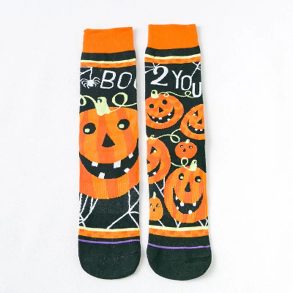 10 пар модные мужские и женские носки унисекс с принтом на Хэллоуин средние