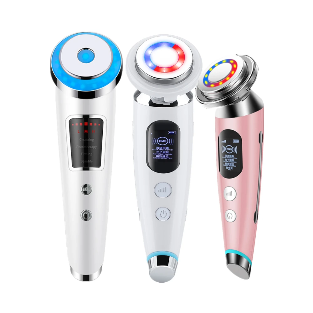 

EMS Photon Rejuvenation Device Red Blue Light Therapy Facial Clenaer Vibration Eye Massager Firming Skin Lifting Home Face Care