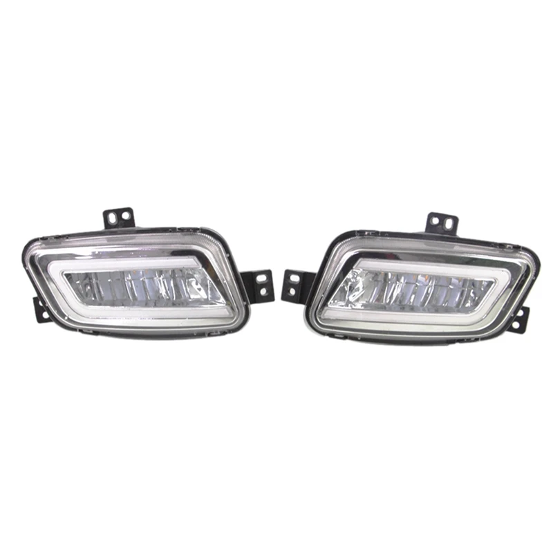 

TOP -2Pcs for Ford Road Breaker with Yellow and Blue Three-Color LED Fog Light Daytime Running Light Everest 2016-2019