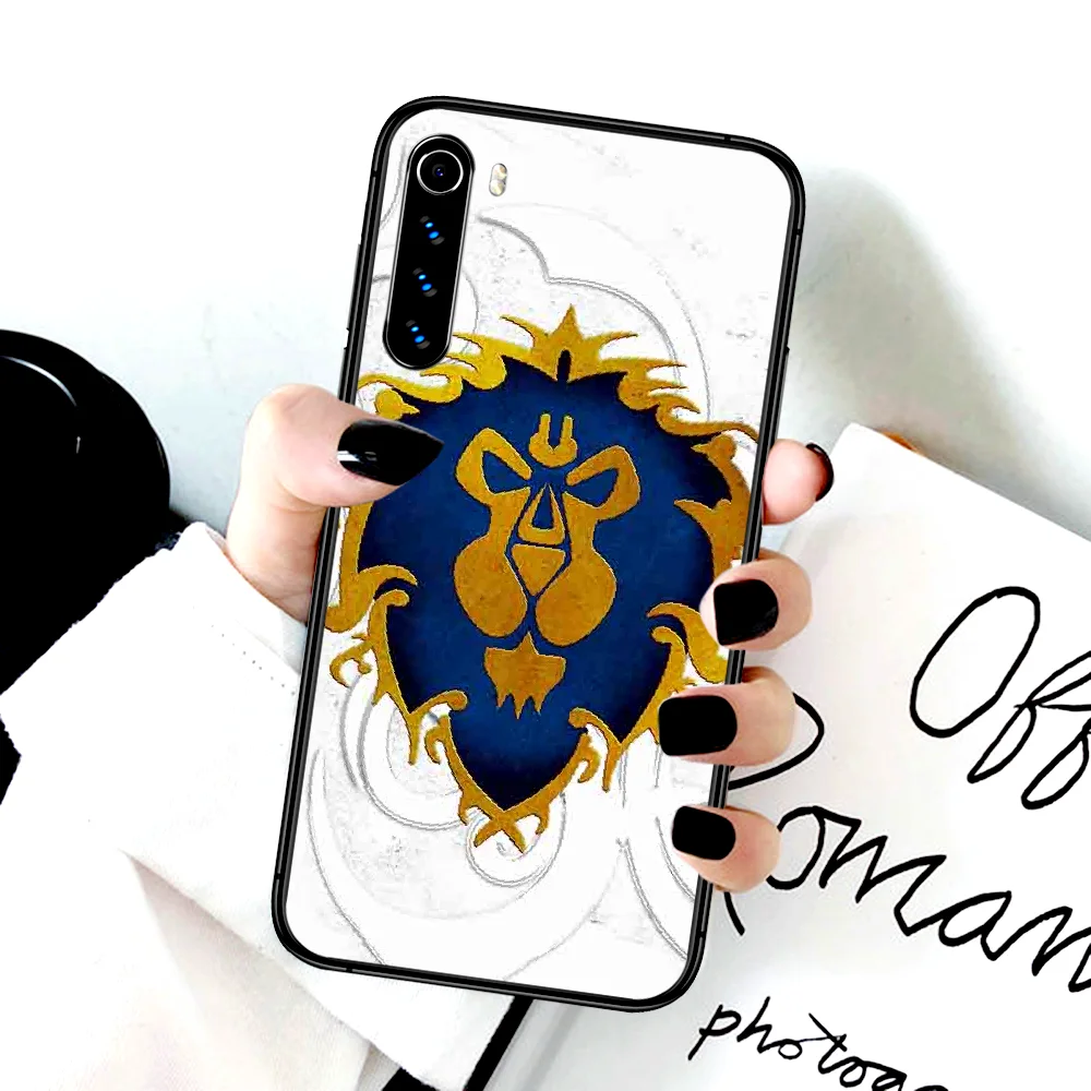 

World of-Warcrafts Logo Phone Case For Xiaomi Redmi Note 7 8 8T 9 9S 4X 7 7A 9A K30 Pro Ultra black Cell Fashion Cover Silicone