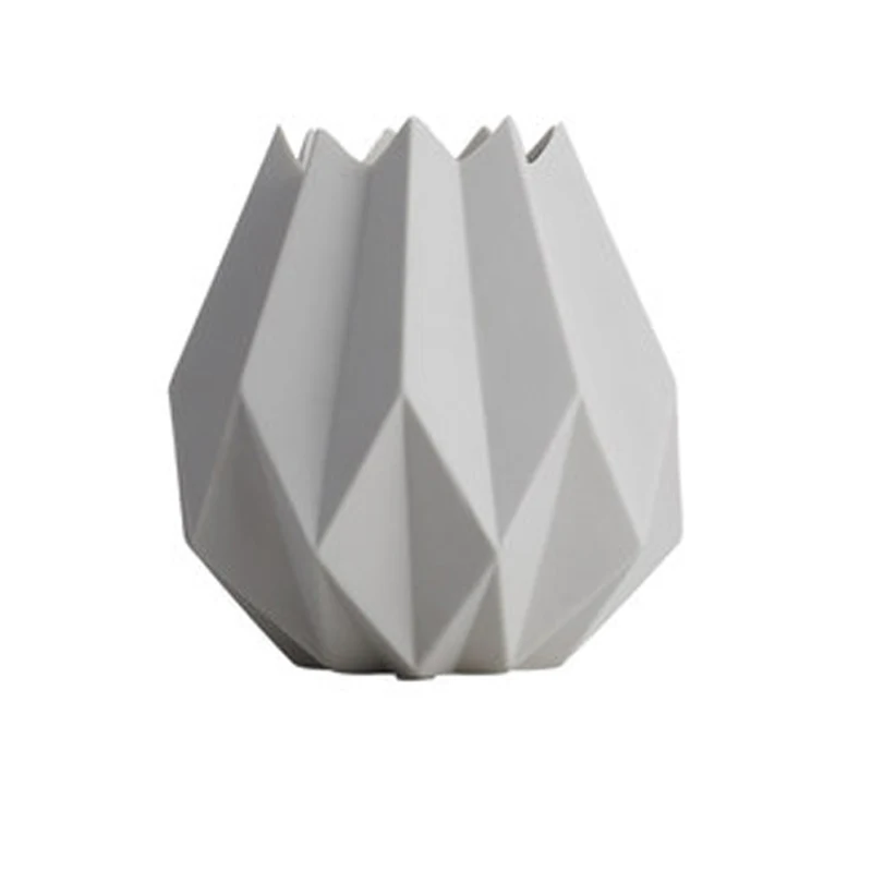 Скандинавский дизайн оригами керамическая ваза Скандинавское украшение
