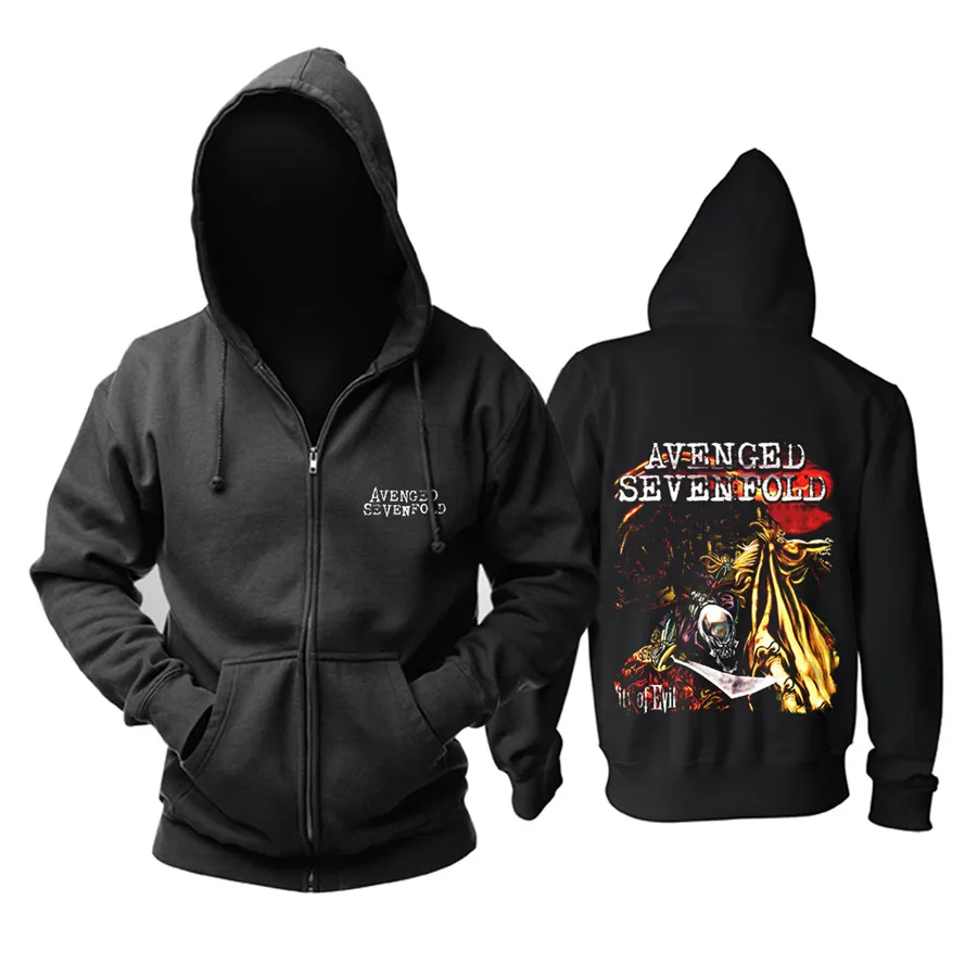 31 31 дизайн Harajuku череп Avenged Sevenfold A7X рок толстовки оболочка куртка панк тяжелый металл Толстовка молния флис sudadera - Цвет: 31