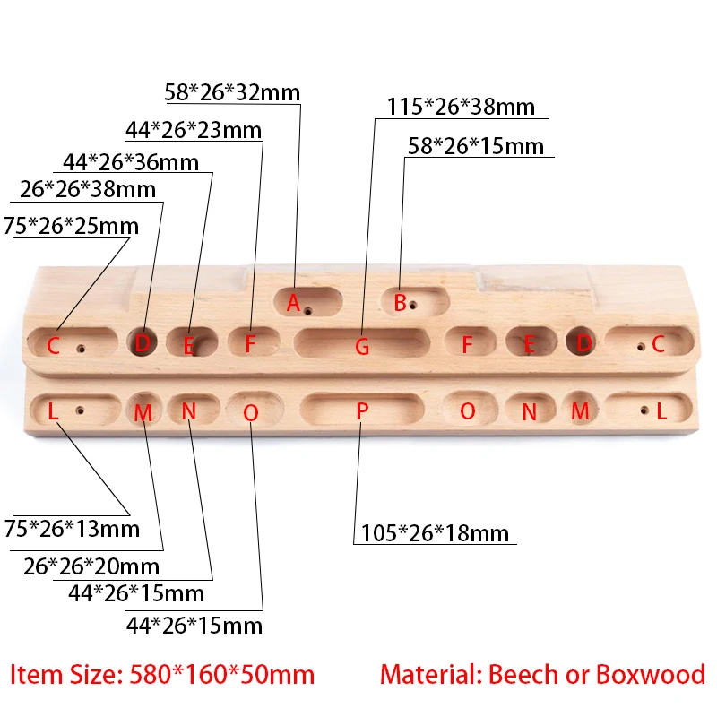 Доска для скалолазания деревянная доска тренировочная деревянные ручки