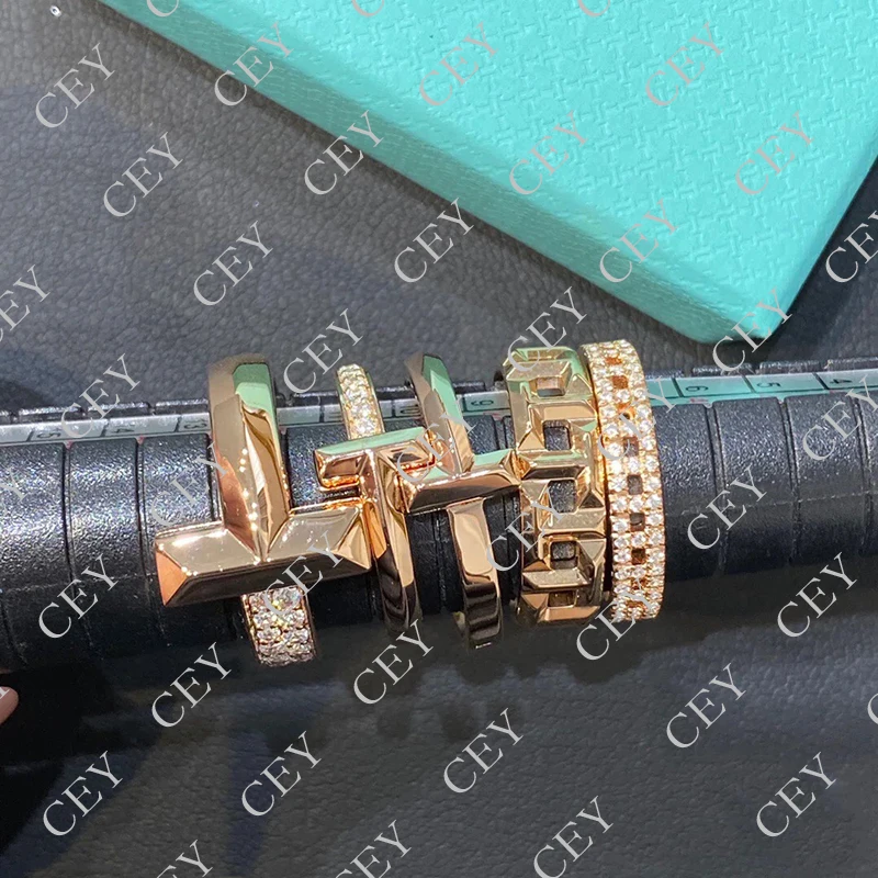

Tf S925 sterling silver T ring female T1 series original fashion classic personality design European and American ring gift