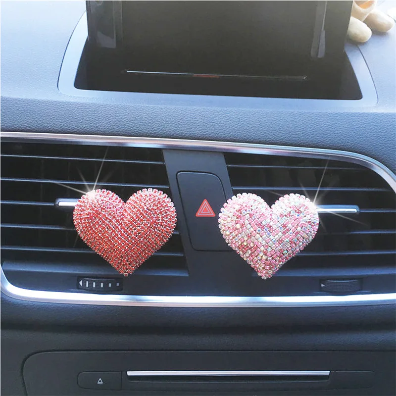 

Bling Bling Sexy Lips Loving Heart Outlet Vent Perfume Clip Car Air Freshener Car Decoration Interior Car Accessories For Girls