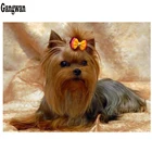 Алмазная вышивка щенка, алмазная живопись животных, йоркширский терьер, собака, вышивка крестом, Алмазная мозаика, рукоделие, новинка, Рождество