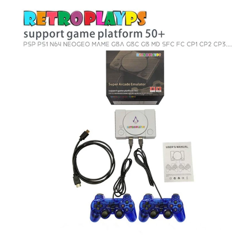 

for Raspberry Pi Console HD TV Video Retro Game Console Built-in 7000+ Games 50 Emulator Player Consoles US Plug