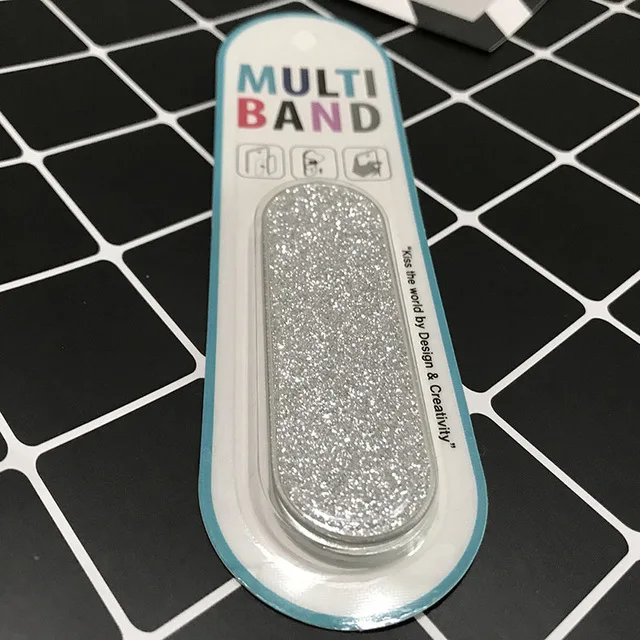 Silver Glitter Универсальный держатель-кольцо на палец, блестящее кольцо для мобильного телефона, Многополосная смарт-наклейка на заднюю панель для iphone, samsung, HUAWEI - Цвет: Silver Glitter