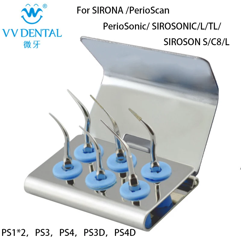 VV DENTAL  Ultrasonic Scaler  Perio Tips Set Kit Compatible With SIRONA G P E Wholesale PS1/PS3/PS4/PS3D/PS4D