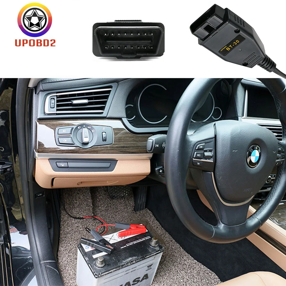 AUTOOL BT-30 автомобильный ЭБУ Аварийный Кабель питания OBD2 OBDII BT-30 автомобильный аккумулятор сменный инструмент BT-30 autool