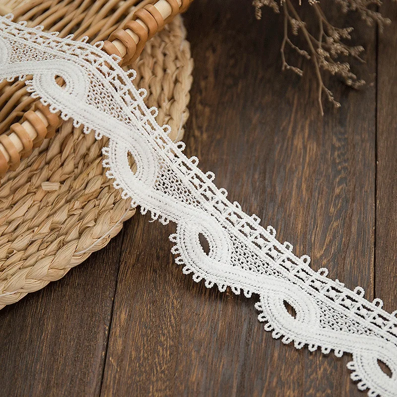 3yards 45mm Water-soluble milk silk wave hollow embroidery lace Ribbon for Diy Craft Clothing Sewing Accessories Material | Дом и сад