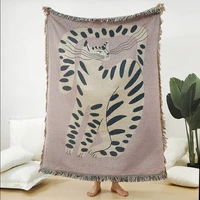 cats bohemia throw blanket sofa covers tassel dust cover air conditioning blankets for bed bedroom decor