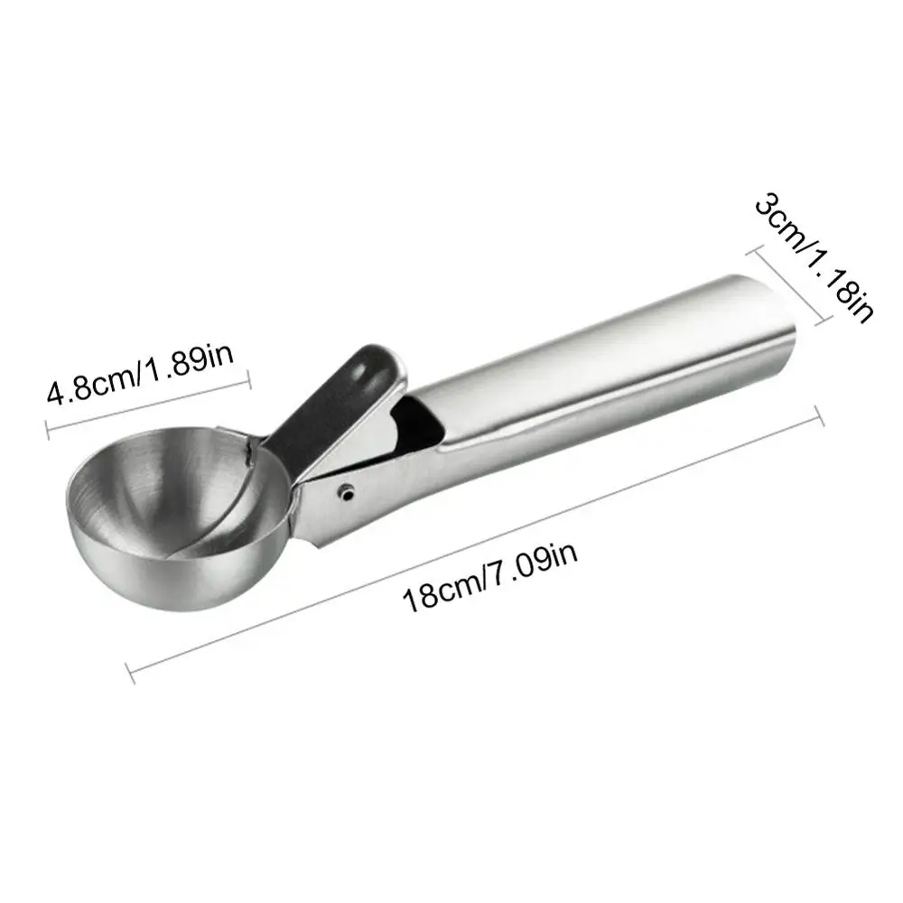 

New High Quality Ice Cream Scoop Stainless Steel Ice Cream Ball Digging Tool Easy Release Kitchen Tools Home Cake Ball Digging