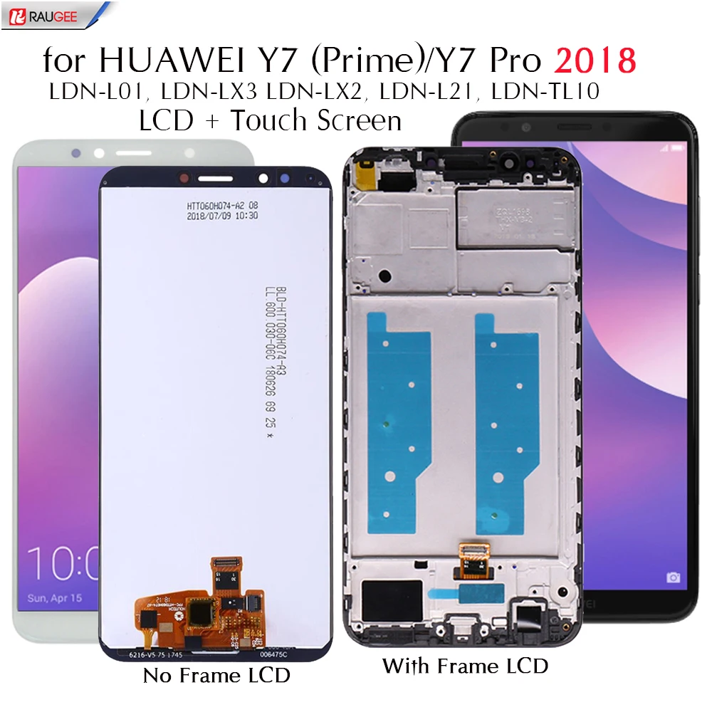 

Display For Huawei Y7 2018 LDN-L01/LX3 LCD Display Touch Screen Replacement For Honor 7C Pro/ Y 7 Prime/Pro 2018 LDN-L21/LX2 LCD