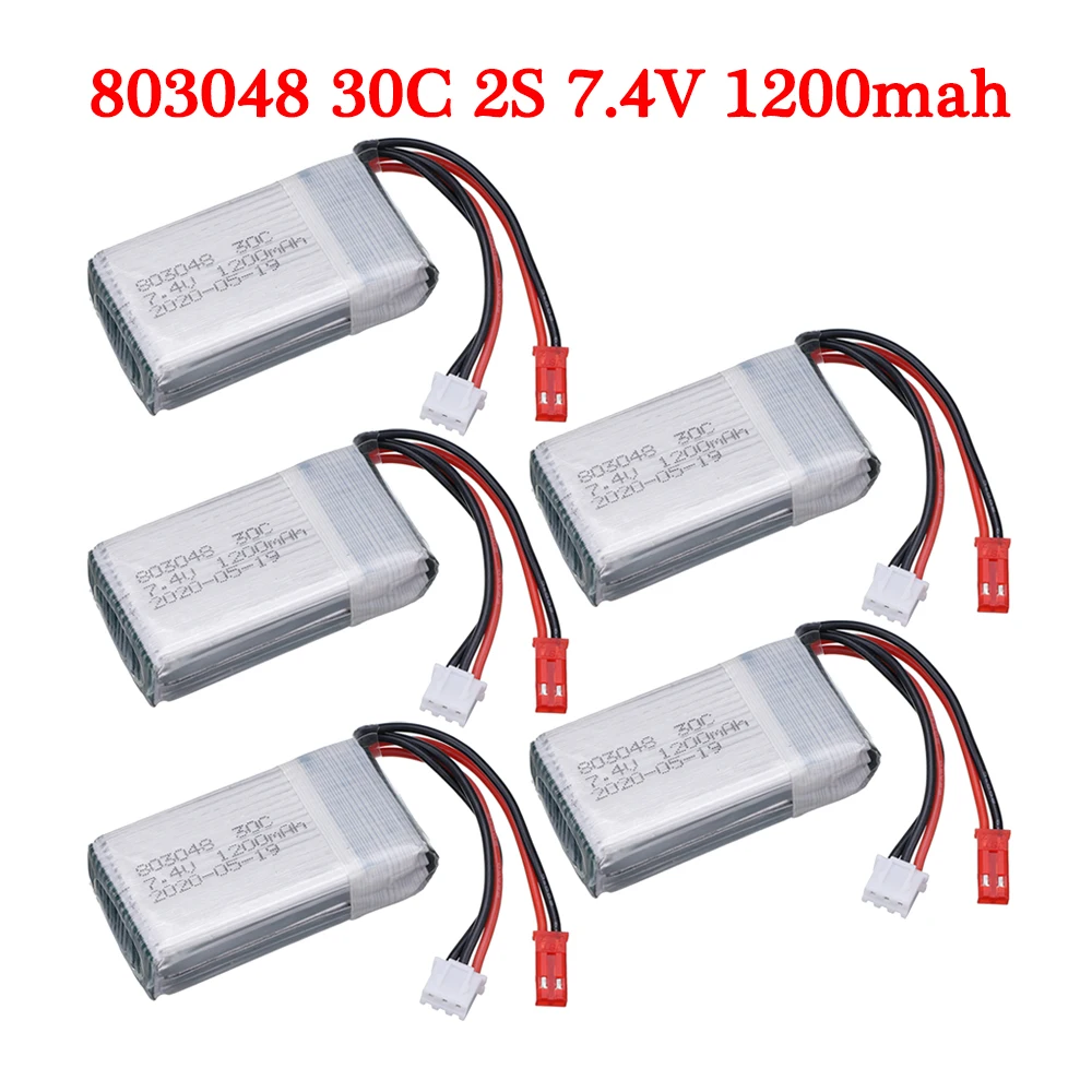 Аккумулятор Lipo 7 4 в 1200 мАч для WLtoys V353 V666 RC quadrocopter X6 H16 Toys Drone 2S аккумулятор от 1 шт. до