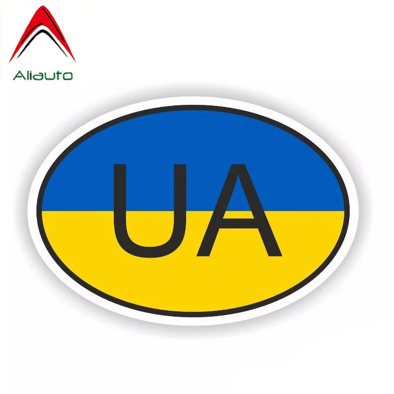

Aliauto Creative Funny Car Sticker Ukraine Country Code Waterproof Sunscreen Anti-UV Reflective Decal PVC,13cm*8cm