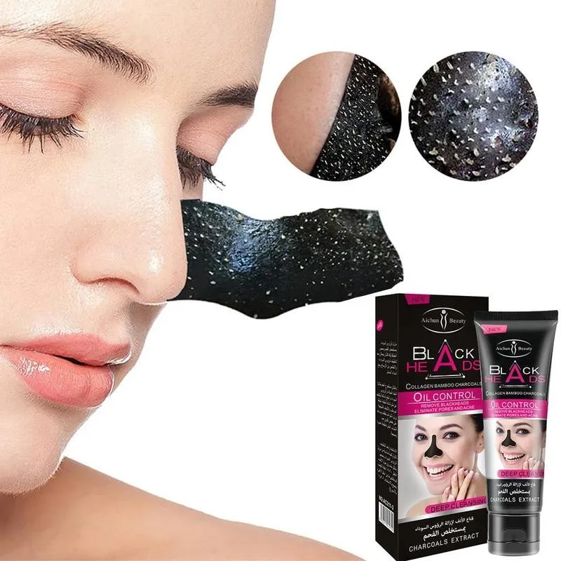 Бамбуковая угольная маска для лица черные маски удаления глубокого очищения