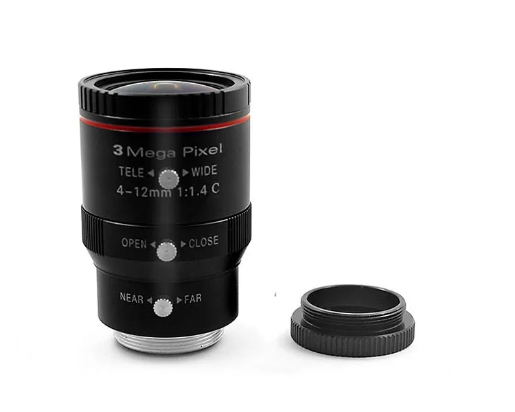 3 миллиона HD C-mount industrial lens 4-12mm 3mp zoom machine vision интеллектуальная инспекционная линза |