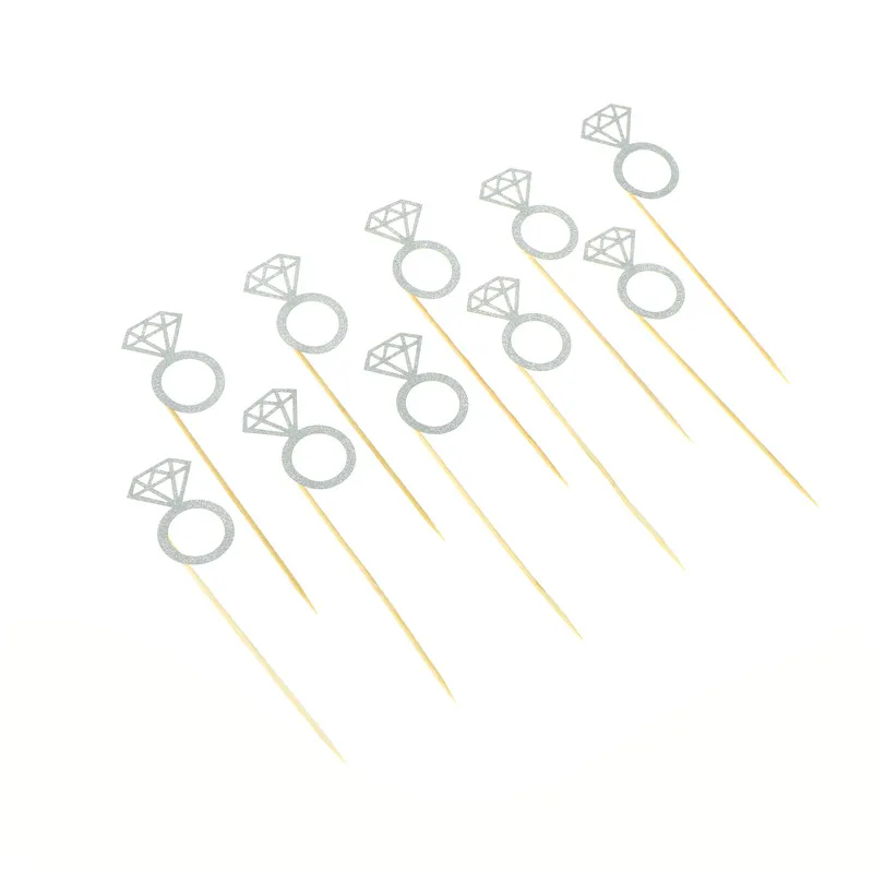 10 шт. серебряные кольца с бриллиантами вставка для торта торт на день рождения