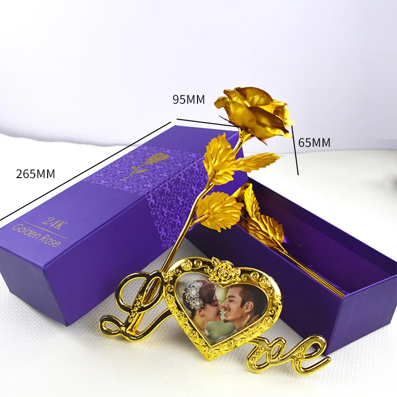 Подарок на День святого Валентина для подруги парня Золотая Роза свадебные