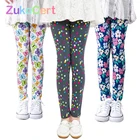 Леггинсы для маленьких девочек, классические детские леггинсы с цветочным принтом для начинающих ходить девочек, облегающие детские брюки, леггинсы