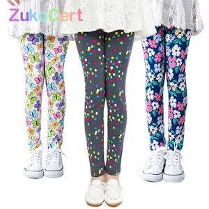 Леггинсы для маленьких девочек, классические детские леггинсы с цветочным принтом для начинающих ходить девочек, облегающие детские брюки, леггинсы