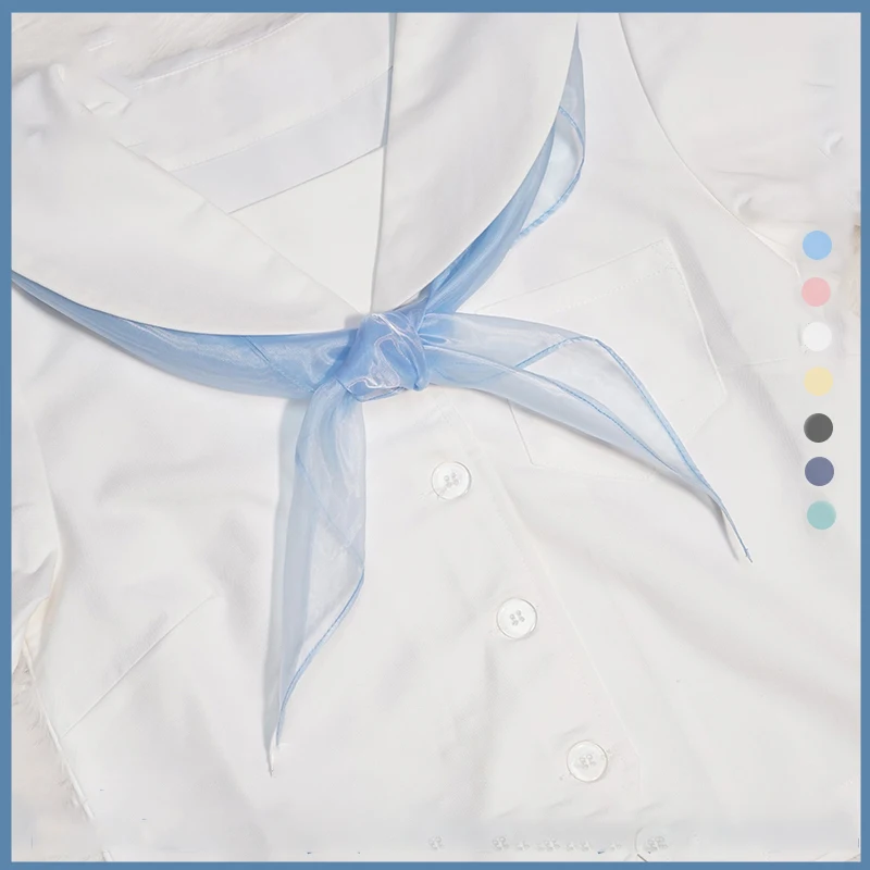 

7 цветов для девочек милые Треугольники шарф светильник пряжа Золотая рыбка трава галстук-бабочка для костюм моряка для мальчиков JK аксессу...