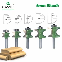 la vie 1 pc 8mm shank bullnose half round bit endmill router bits wood 2 flute bearing woodworking tool milling cutter mc02047