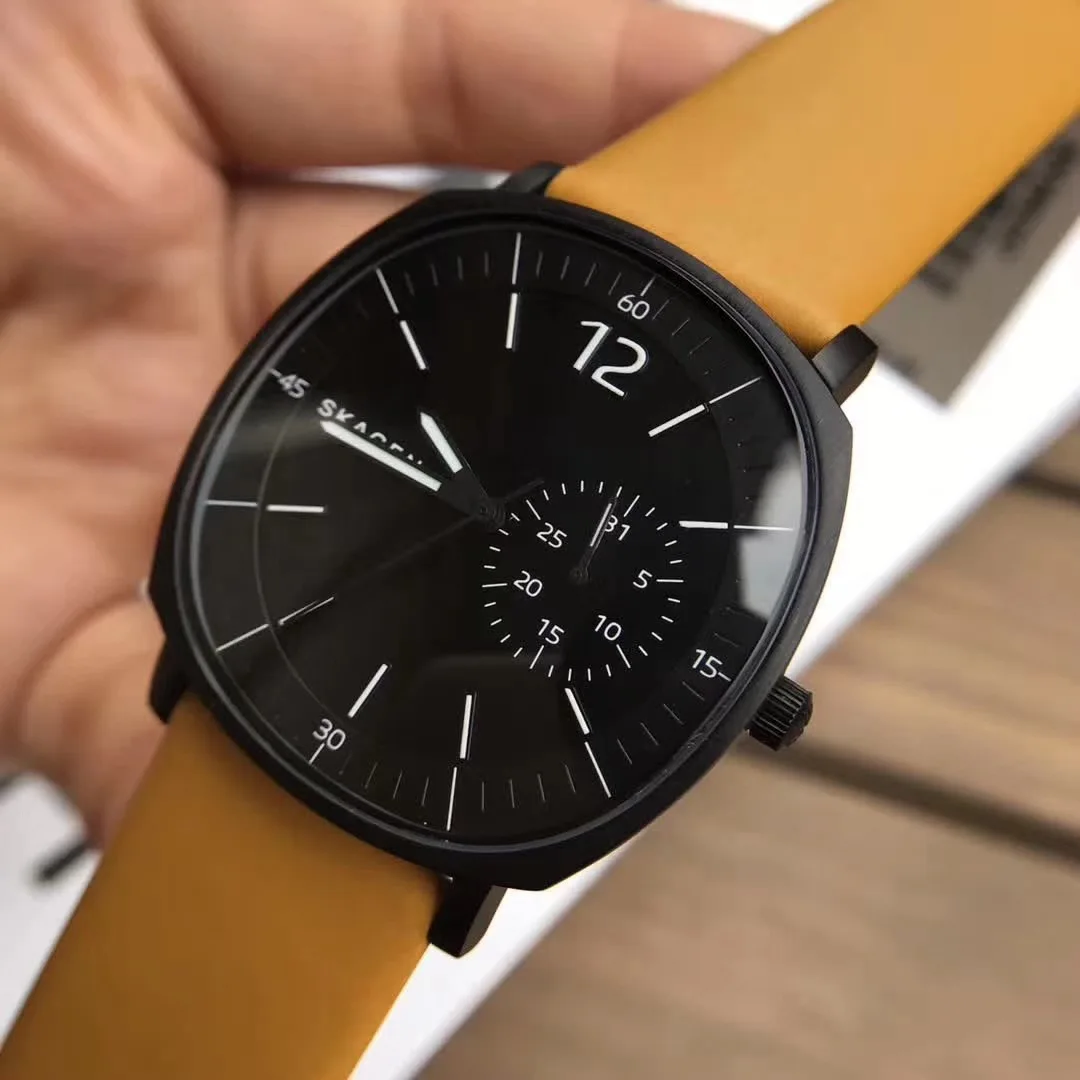 Мужские часы модные кожаные кварцевые на каждый день спортивные мужские erkek kol saati