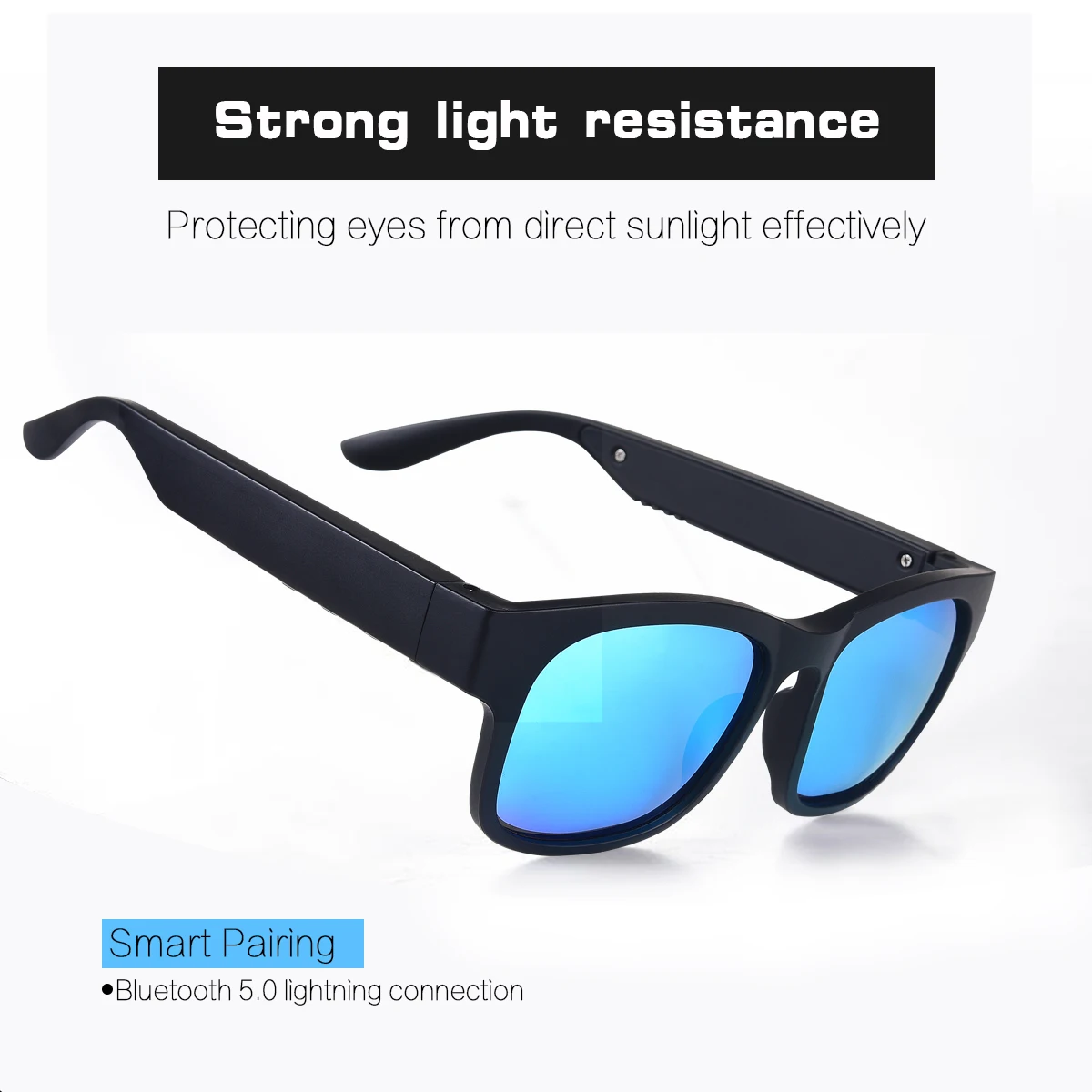 Murah AOHOGOD Kacamata Hitam Bluetooth Audio Pintar Luar Ruangan UV400 Headset Musik Terpolarisasi Speaker Kacamata Hitam...