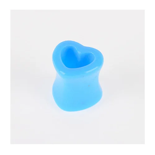 Light Blue Пирсинг уха серьги Вилки и тоннелей 2 шт./компл. акриловое сердце уха Плоть Вилки Earlet датчики ювелирное изделие для тела, сексуальная Для женщин аксессуары - Окраска металла: Light Blue