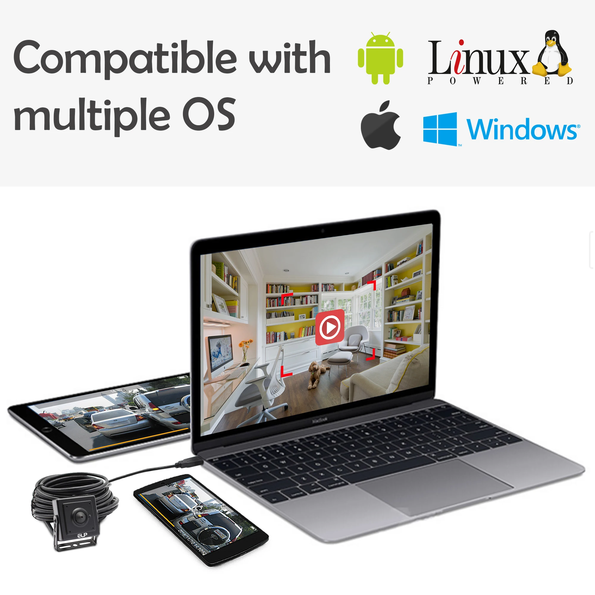 Мини-видеокамера 640*480P с объективом 3 7 мм для Windows/Android/Linux | Безопасность и защита