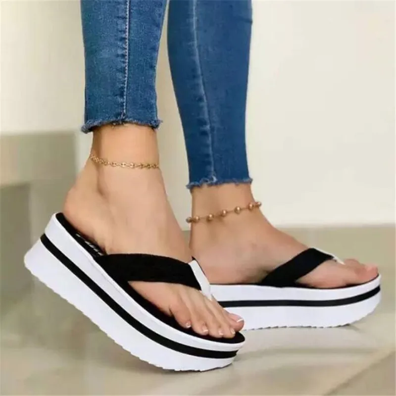 

Large size womens slides summer new women's sandals casual running breathable platform women shoes fashion bottom slippers