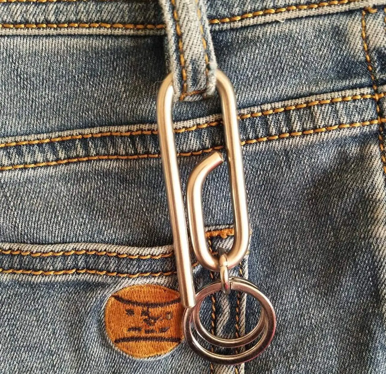 

YURI Smiple Stainless Steel Keychain Collectable Solid Punk Fob Pants Car U Hook Hooks Key Chain Key Ring Key Clip Holder Waist