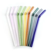 1pc reusable color heat and high temperature resistant straws simple oblique mouth juice drink straws wedding birthday party