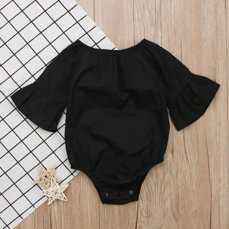 Модная одежда для маленьких девочек комбинезон новорожденных с оборками и