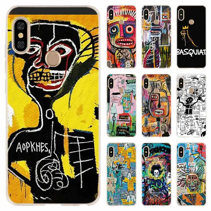 

Jean Michel Basquiat Soft Silicone Case For Xiaomi Redmi Note 10 11 9 8 7 Pro Max 11S 10S 9S 8T 4G Cover
