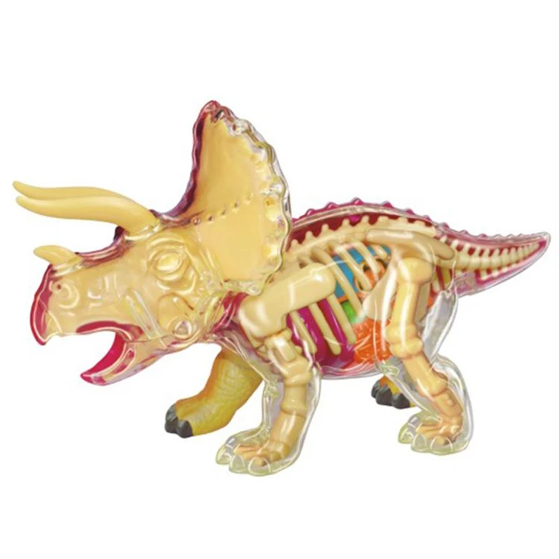 4D Master Dinosaur Anatomical Assembly Model Q Edition Tyrannosaurus Triceratopterosaur Great White Shark Simulated Animal Toy | Канцтовары