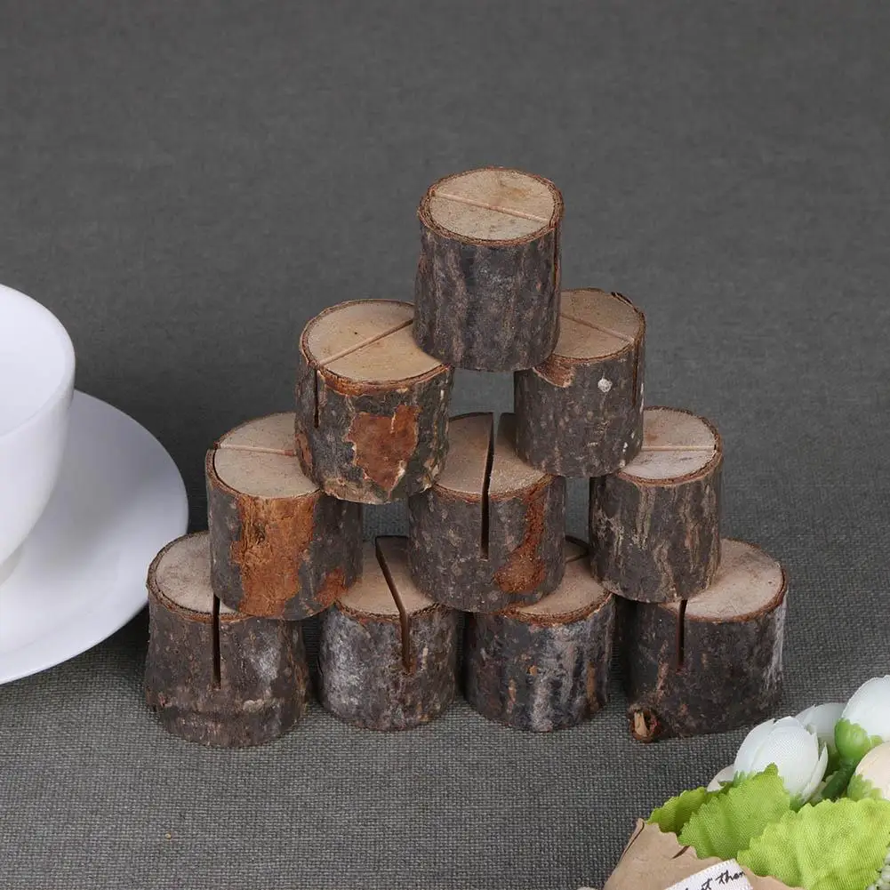 10 шт./компл. Оригинальный Деревянный ворс карточка с именем и местом подставка