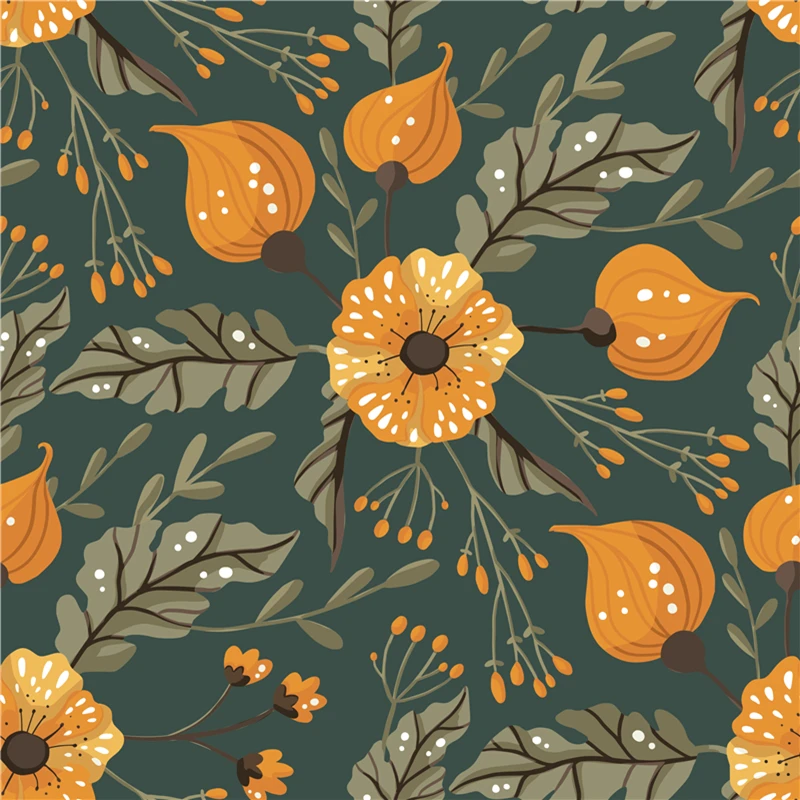 

Полиэфирная сатиновая ткань для платья с цифровой печатью, с изображением оранжевых цветов, наволочек, для шитья, ручной работы