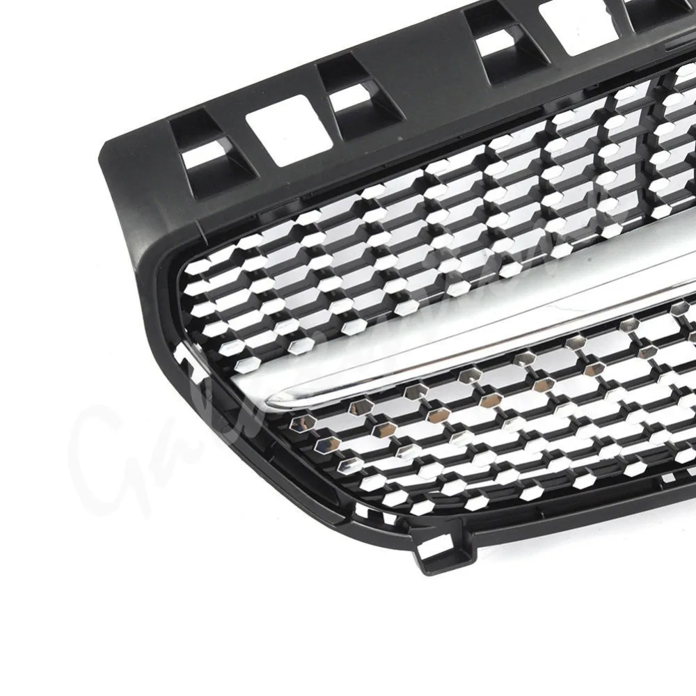 Алмазный Стиль Дизайн серебряная передняя решетка подходит для CLA W117 CLA200 CLA250 CLA45