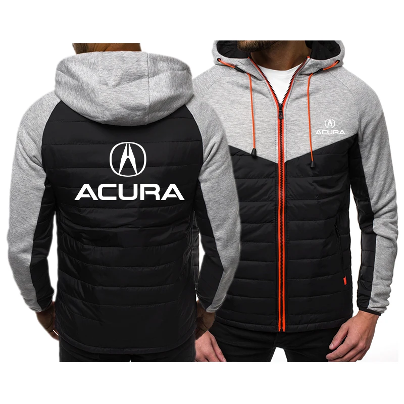 

2021 Hoodies Casual Hooded Coat Spring Autumn Sportswear Male ACURA car logo Cardigan Sweatshirt Mens Hip Hop Coats