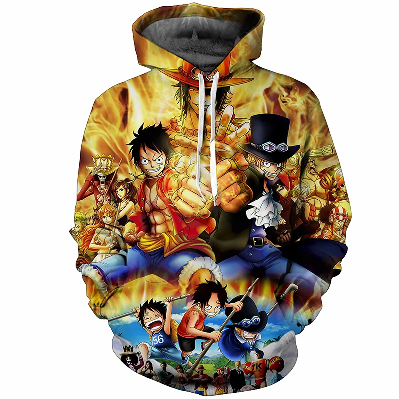 

Cloudstyle Anime 3D Hoodies Men Clothes 2020 Sweatshirts One Piece Luffy Print Pullovers Harajuku Tops Streetwear Large Size 5XL