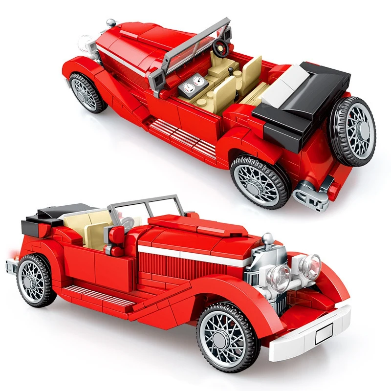 

Vintage Car Model Block Toys Old Car Model Bricks Blocks DIY Bricks Blocks Kids Toys Set Toys for Chlidren Gift