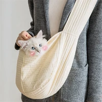 cat bag travel carrier bag single shoulder outdoor backpack for cats portable bags small dog pet supplies handbag warm cw121