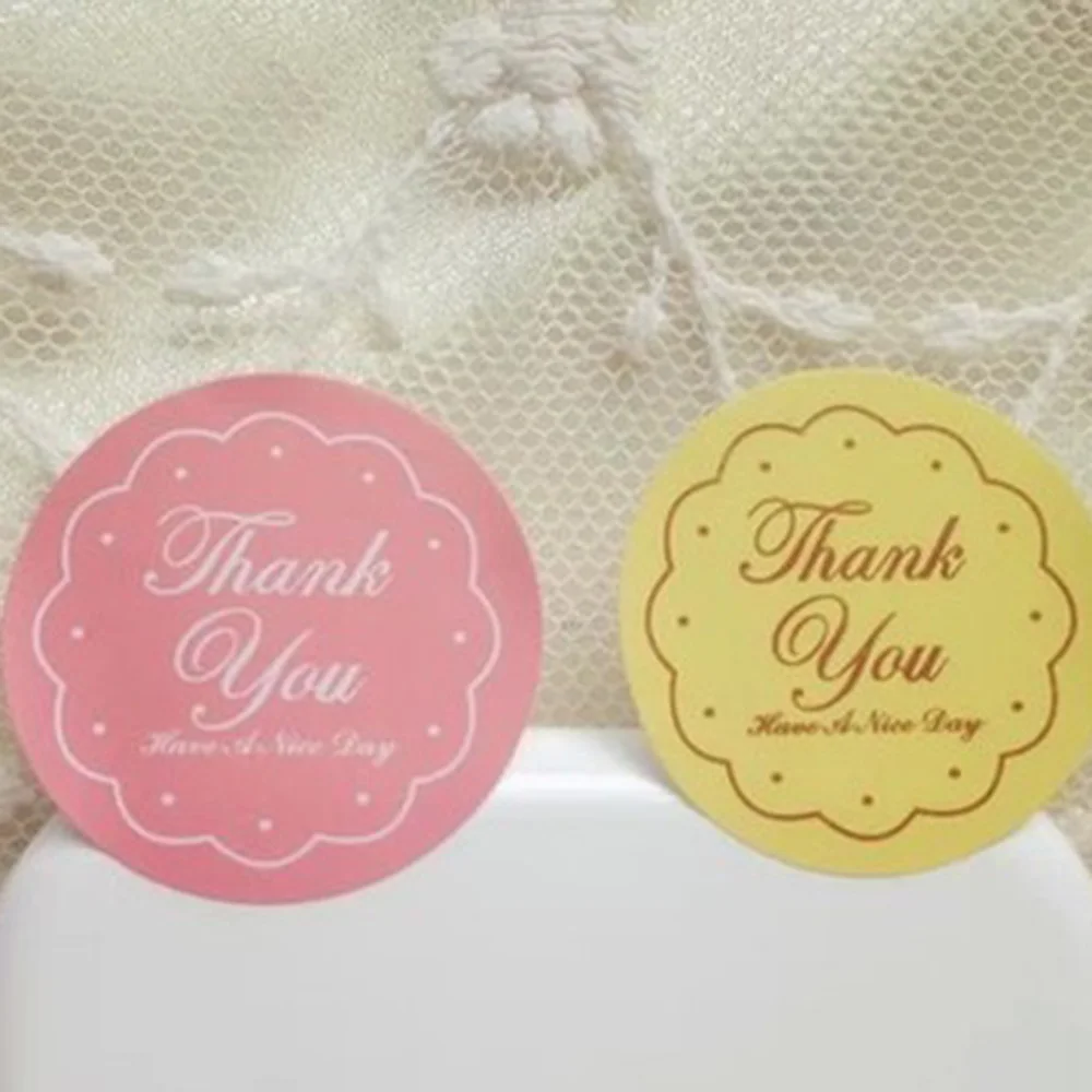 

5 Sheets Multicolor Thank You Round Scrapbooking Paper Labels Seal Stickers DIY Gift Bakery Sticker