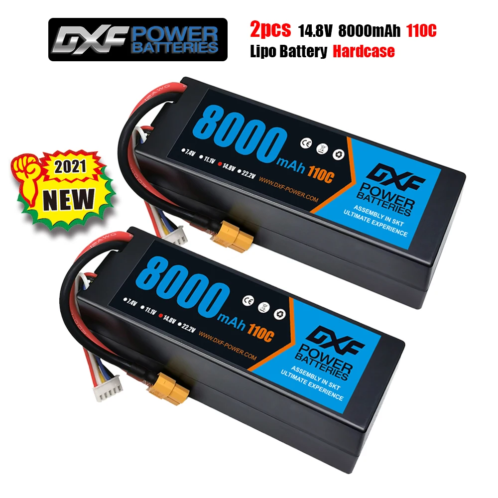 DXF lipo батарея 14 8 v 8000mAh 110C Max 220C hardcase для вертолета автомобиля лодки Серводвигатель