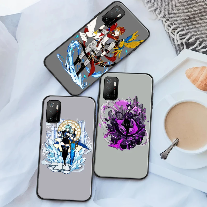 

Genshin Impact Anime Silicone Case Coque For Xiaomi POCO F3 GT X3 Pro X3 GT M3 M3 Pro X3 X3 NFC Soft Phone Shell Cover